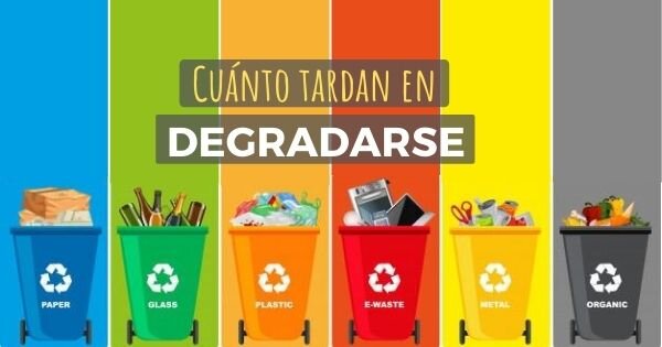 ¿Cuánto tardan en descomponerse y biodegradarse los materiales de uso cotidiano?