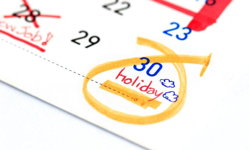 Calendario con los feriados en Estados Unidos para el año 2023