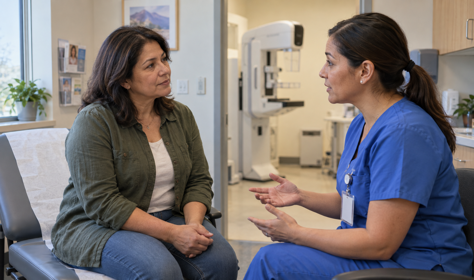 Mujer, clínica, salud, cáncer de mama